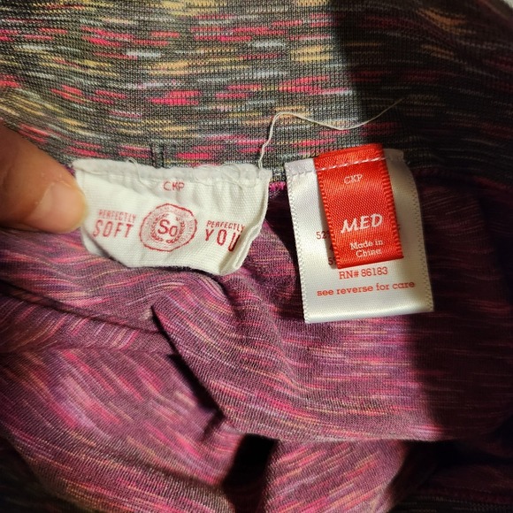 Girls SO Grey And Pink Full‎ Length Leggings Size Medium Perfectly Soft - Picture 4 of 6